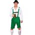 Men Large Size Oktoberfest Shirt   Suspender Pants   Hat for Halloween Costumes green 4XL
