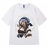 Men Large Size T shirt Summer Short Sleeves Round Neck Couple Tops Loose Casual Trendy Printing Shirt 1914 white 3XL