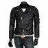 Men Leather Jacket Slim Fit Motorcycle Jacket Zipper Casual Coat Spring Autumn Winter black XL