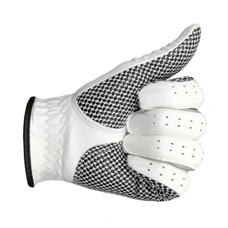 Men Left Hand Golf Glove Sheepskin Slip Resistant Wear Resistant Breathable for Sports left hand22#