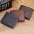 Men Leisure Wallet Business Retro PU Leather Multifunction Purse Short Purse Pockets KL017 dots light brown