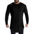 Men Long Sleeve Solid Color Loose T Shirt Easy Leisure Casual Round Collar Tops T shirt