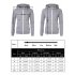 Men Long Sleeve Zipper Hoodie Fashion Solid Color with Drawstring Sports Casual Sweatshirt  Navy blue L