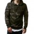 Men Long Sleeves Hoodie Fashion Camouflage Printing Casual Sweatshirt Large Size Slim Fit Pullover Sweater camouflage gray 2XL
