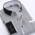 Men Long Sleeves T shirt Business Lapel Slim Fit Cardigan Tops Casual Polka Dot Printing Shirt XS15 39 M