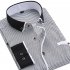 Men Long Sleeves T shirt Business Lapel Slim Fit Cardigan Tops Casual Polka Dot Printing Shirt XS16 40 L