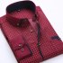 Men Long Sleeves T shirt Business Lapel Slim Fit Cardigan Tops Casual Polka Dot Printing Shirt XS20 44 XXXXL