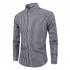 Men Long Sleeves T shirt Casual Button Down Breathable Cotton Shirt Plaid Printing Slim Fit Tops With Pocket Black and white 41 XL