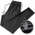 Men Loose Casual Sports Pants Summer Ice Silk Quick drying Air Conditioning Breathable Trousers black XL