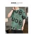 Men Loose Half Sleeves Shirt Summer Ice Silk Bottoming T shirt Loose Round Neck Pullover Tops pink M