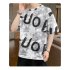 Men Loose Half Sleeves Shirt Summer Ice Silk Bottoming T shirt Loose Round Neck Pullover Tops pink M