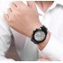 Men Luxury Sports Casual Waterproof Quartz Stainless Steel Watchband Wristwatch   Silver White surface 8251 