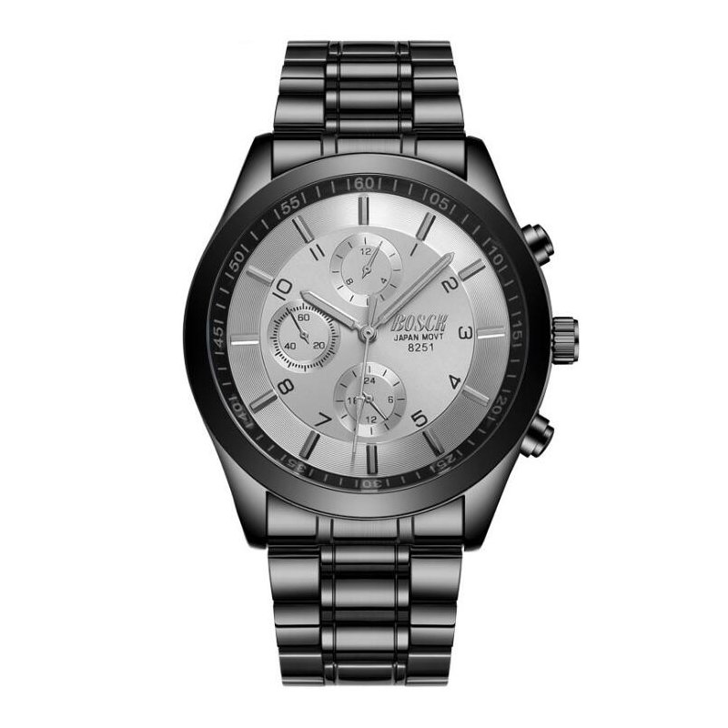 Men Wristwatch Silver White surface 8251
