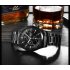 Men Luxury Sports Casual Waterproof Quartz Stainless Steel Watchband Wristwatch   Black surface 8251 
