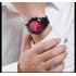 Men Luxury Sports Casual Waterproof Quartz Stainless Steel Watchband Wristwatch   Wine Red surface 8251 