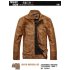Men Motorcycle Leather Jacket Zipper Cool Fashionable Slim Fit PU Coat Top black XXL