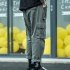 Men Multiple Pockets Cargo Pants Straight Bottom Solid Color Loose Casual Trousers  ArmyGreen L
