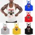 Men Muscle Bodybuilding Shirt Breathable Fitness Sport Vest red L