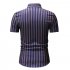Men New Striped Casual Cotton Blend Short Sleeve Shirt Tops White stripes L