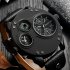 Men Oulm Quartz Sports Watch Multifunction Dual Time Zones Compass Wrist Watch White