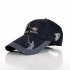 Men Outdoor Baseball Cap Sun Screen Mesh Hat Fishing Breathable Hat black adjustable