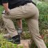 Men Outdoor Military Fan Multi pockets Pant Breathable Cotton Casual Pants Khaki L