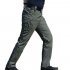 Men Outdoor Military Fan Multi pockets Pant Breathable Cotton Casual Pants Gray green XL