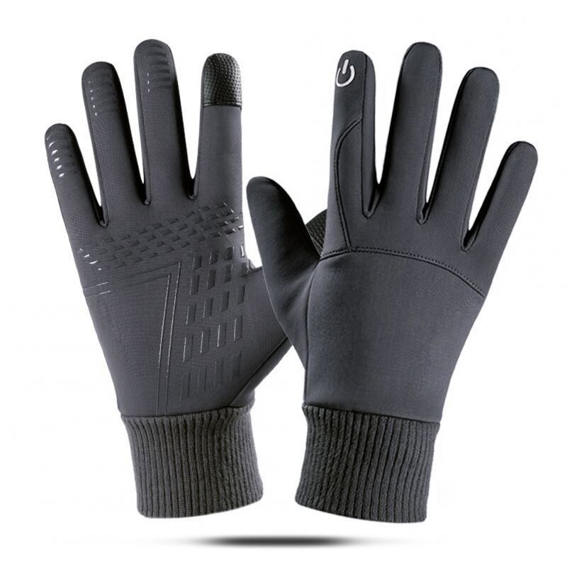 Men Outdoor Sports Gloves Touch Screen Waterproof Non-slip Tactical Gloves For Training Cycling Fitness gray M