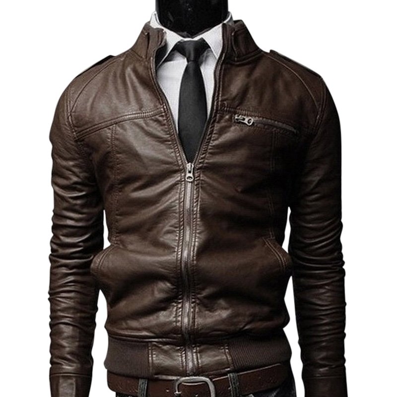 Men PU Leather Motorcycle Jackets