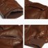 Men PU Leather Motorcycle Jackets Fashionable Autumn Winter Outwear Coat Top Dark brown M