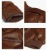Men PU Leather Motorcycle Jackets Fashionable Autumn Winter Outwear Coat Top Dark brown L