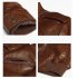 Men PU Leather Motorcycle Jackets Fashionable Autumn Winter Outwear Coat Top Dark brown M