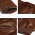 Men PU Leather Motorcycle Jackets Fashionable Autumn Winter Outwear Coat Top Light Brown M
