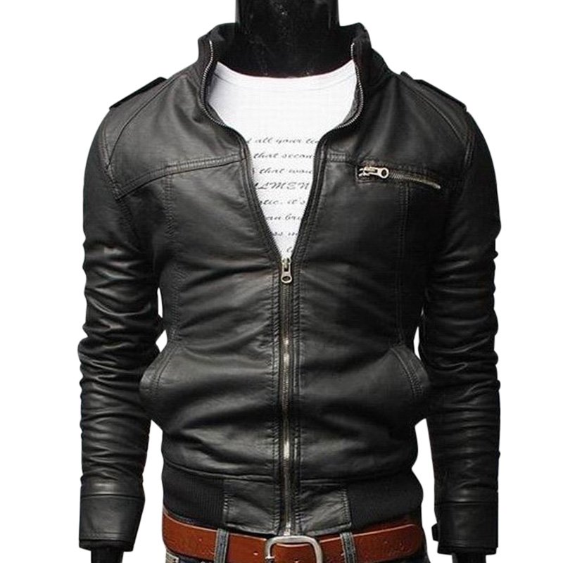Men PU Leather Motorcycle Jackets