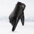 Men PU Leather Winter Driving Warm Gloves brushed warm gloves Leather gloves One size