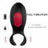 Men Penis Training Vibrator 9 Modes Waterproof Penis Stimulator Massager Tool black
