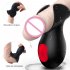 Men Penis Training Vibrator 9 Modes Waterproof Penis Stimulator Massager Tool black