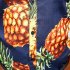 Men Pineapple Printed Casual Short Sleeve Beach Shirt Navy 2XL