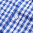 Men Plus Size Lapel Tops Classic Beerfest Plaid T Shirt Fashion Casual Long Sleeves Shirt Light Blue DE Size S