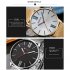 Men Quartz Watch Ultra thin Roman Numeral Waterproof Stainless Steel Mesh Band Male Wristwatch F