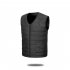 Men Rechargeable Heating Vest Large Size V neck Usb Smart Constant Temperature Heating Vest Jacket Black M