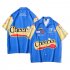 Men Retro Hawaiian Printing T shirt Summer Short Sleeves Lapel Cardigan Tops For Seaside Beach Vacation Travel CK49 XL
