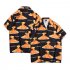 Men Retro Hawaiian Printing T shirt Summer Short Sleeves Lapel Cardigan Tops For Seaside Beach Vacation Travel CK56 XXL