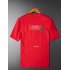 Men Round Neck Short Sleeves Tops Summer Fashion Cartoon Rabbit Printing T shirt Casual Large Size Shirt red L