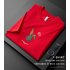 Men Round Neck Short Sleeves Tops Summer Fashion Cartoon Rabbit Printing T shirt Casual Large Size Shirt red 3XL