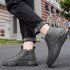 Men Safety Shoes Boots High Top Artificial PU Leather Waterproof Comfortable Lightweight Anti Slip Work Casual Shoes Ankle Boots grey 42