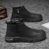 Men Safety Shoes Boots High Top Artificial PU Leather Waterproof Comfortable Lightweight Anti Slip Work Casual Shoes Ankle Boots brown 43