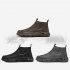 Men Safety Shoes Boots High Top Artificial PU Leather Waterproof Comfortable Lightweight Anti Slip Work Casual Shoes Ankle Boots brown 43