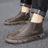 Men Safety Shoes Boots High Top Artificial PU Leather Waterproof Comfortable Lightweight Anti Slip Work Casual Shoes Ankle Boots brown 43