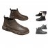 Men Safety Shoes Boots High Top Artificial PU Leather Waterproof Comfortable Lightweight Anti Slip Work Casual Shoes Ankle Boots brown 43